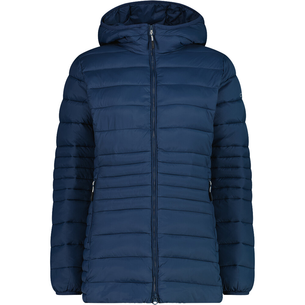 Cmp chaqueta outdoor mujer WOMAN LONG JACKET FIX HOOD vista frontal