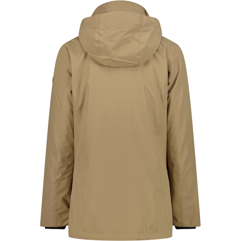 Cmp chaqueta outdoor mujer WOMAN LONG JACKET ZIP HOOD DETACHABLE INN.JACKET vista trasera