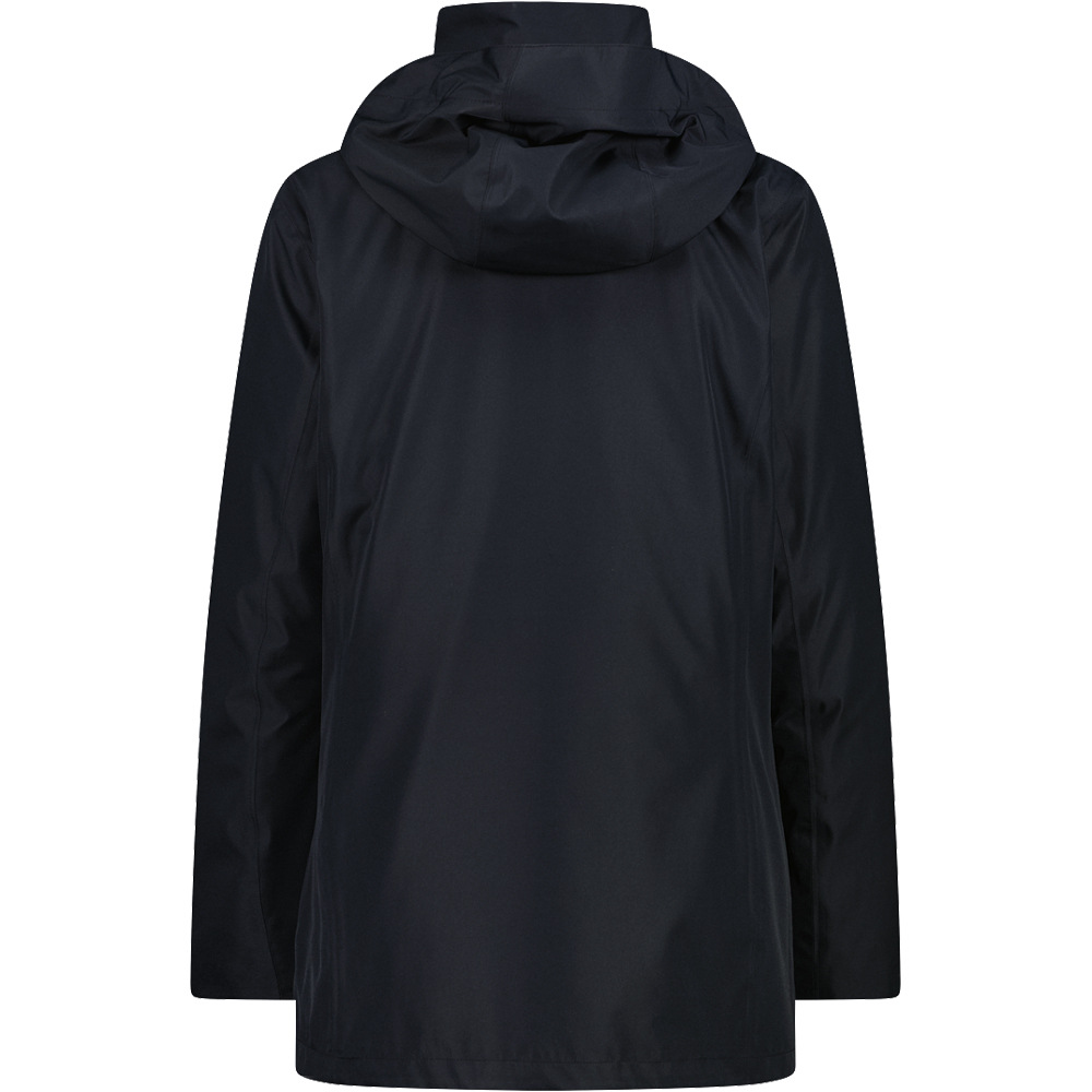 Cmp chaqueta outdoor mujer WOMAN LONG JACKET ZIP HOOD DETACHABLE INN.JACKET vista trasera