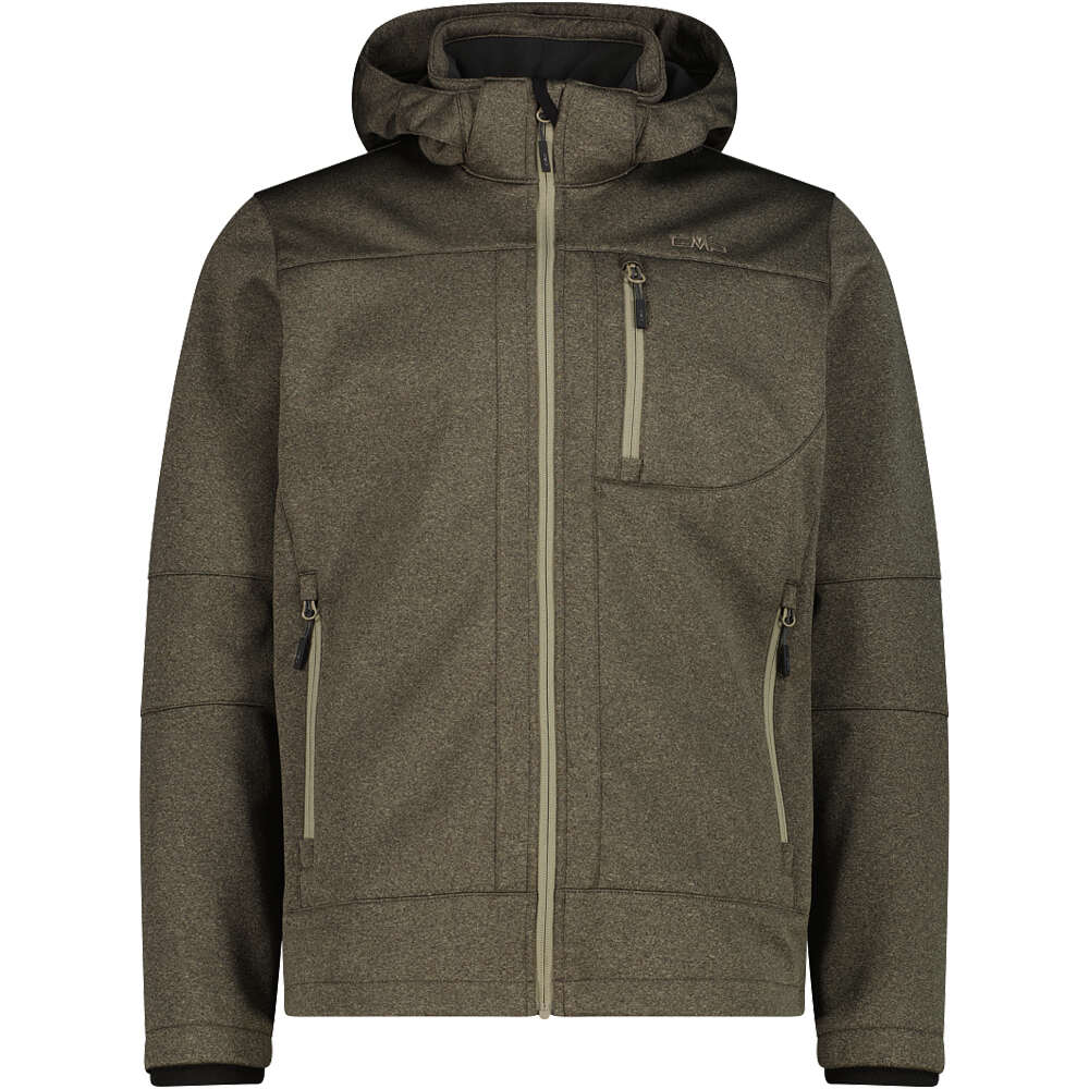 Cmp chaqueta softshell hombre MAN JACKET ZIP HOOD vista frontal