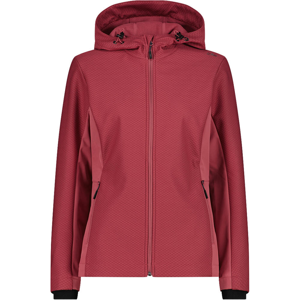 Cmp chaqueta softshell mujer WOMAN JACKET FIX HOOD vista frontal