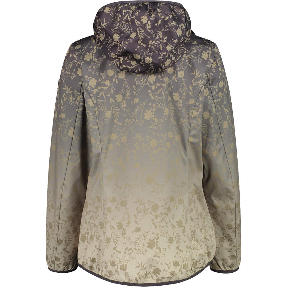 Cmp chaqueta softshell mujer WOMAN JACKET FIX HOOD vista trasera