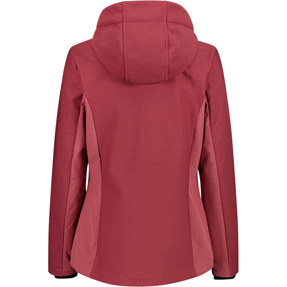 Cmp chaqueta softshell mujer WOMAN JACKET FIX HOOD vista trasera