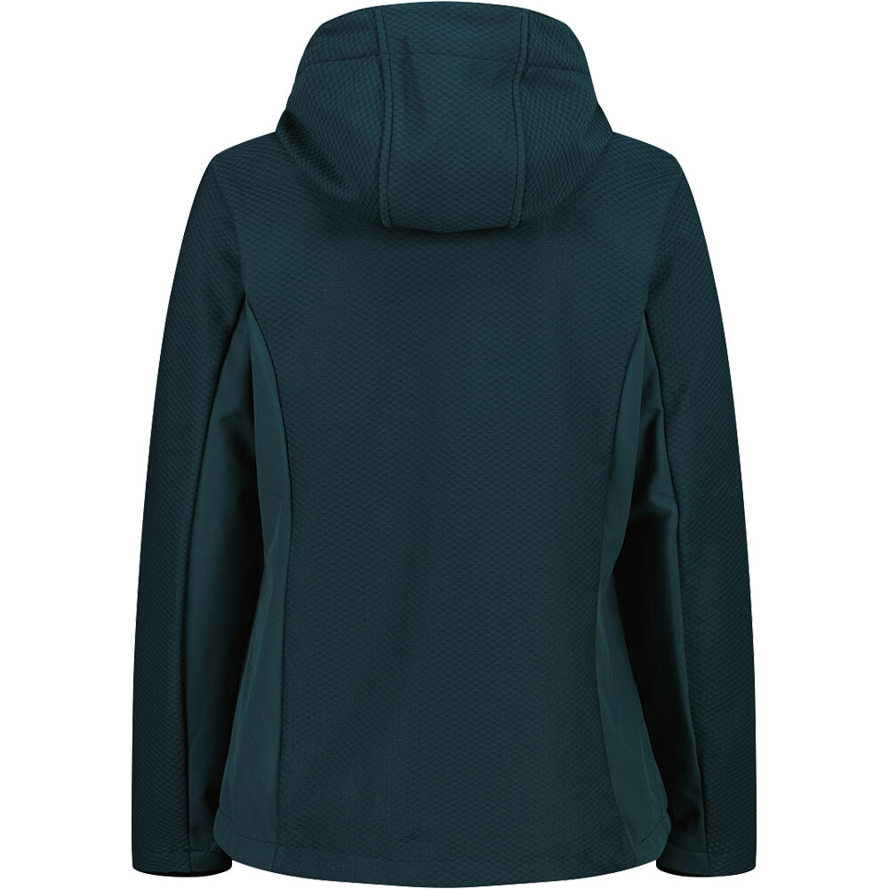 Cmp chaqueta softshell mujer WOMAN JACKET FIX HOOD vista trasera