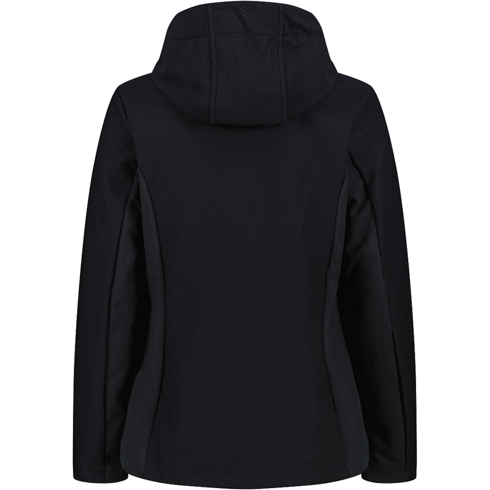 Cmp chaqueta softshell mujer WOMAN JACKET FIX HOOD vista trasera