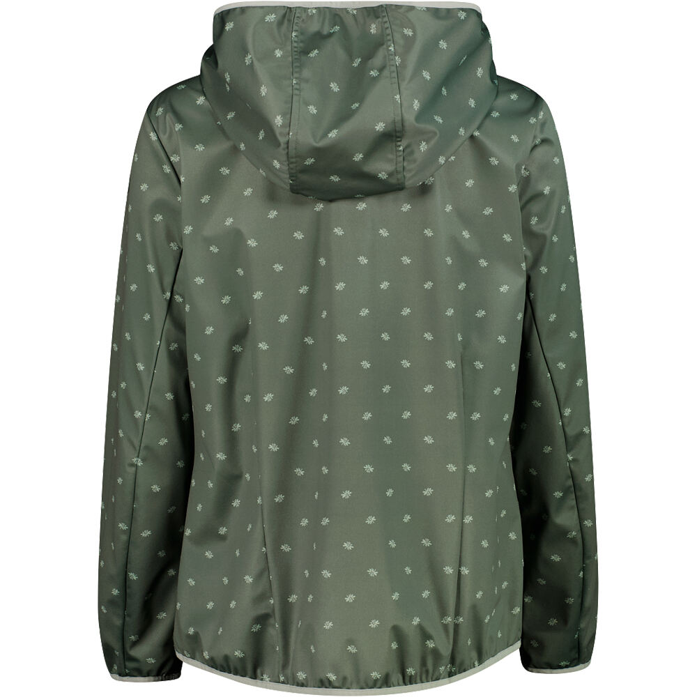 Cmp chaqueta softshell mujer WOMAN JACKET FIX HOOD vista trasera