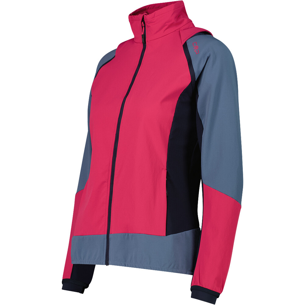 Cmp chaqueta softshell mujer WOMAN JACKET HYBRID WITH DETACHABLE SLEEVES vista detalle