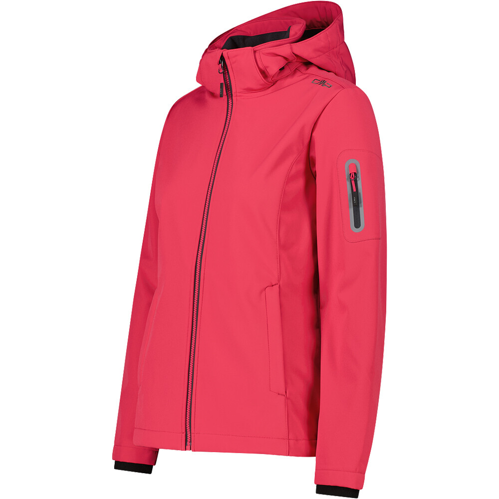 Cmp chaqueta softshell mujer WOMAN JACKET ZIP HOOD vista detalle