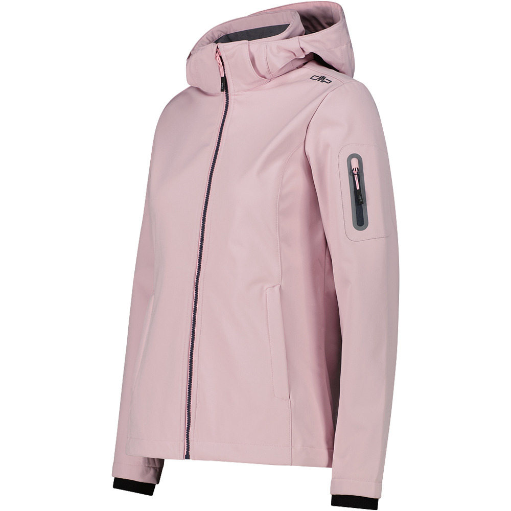 Cmp chaqueta softshell mujer WOMAN JACKET ZIP HOOD vista detalle