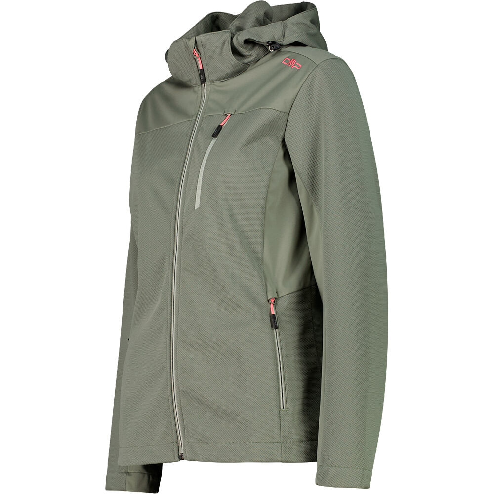 Cmp chaqueta softshell mujer WOMAN JACKET ZIP HOOD vista detalle