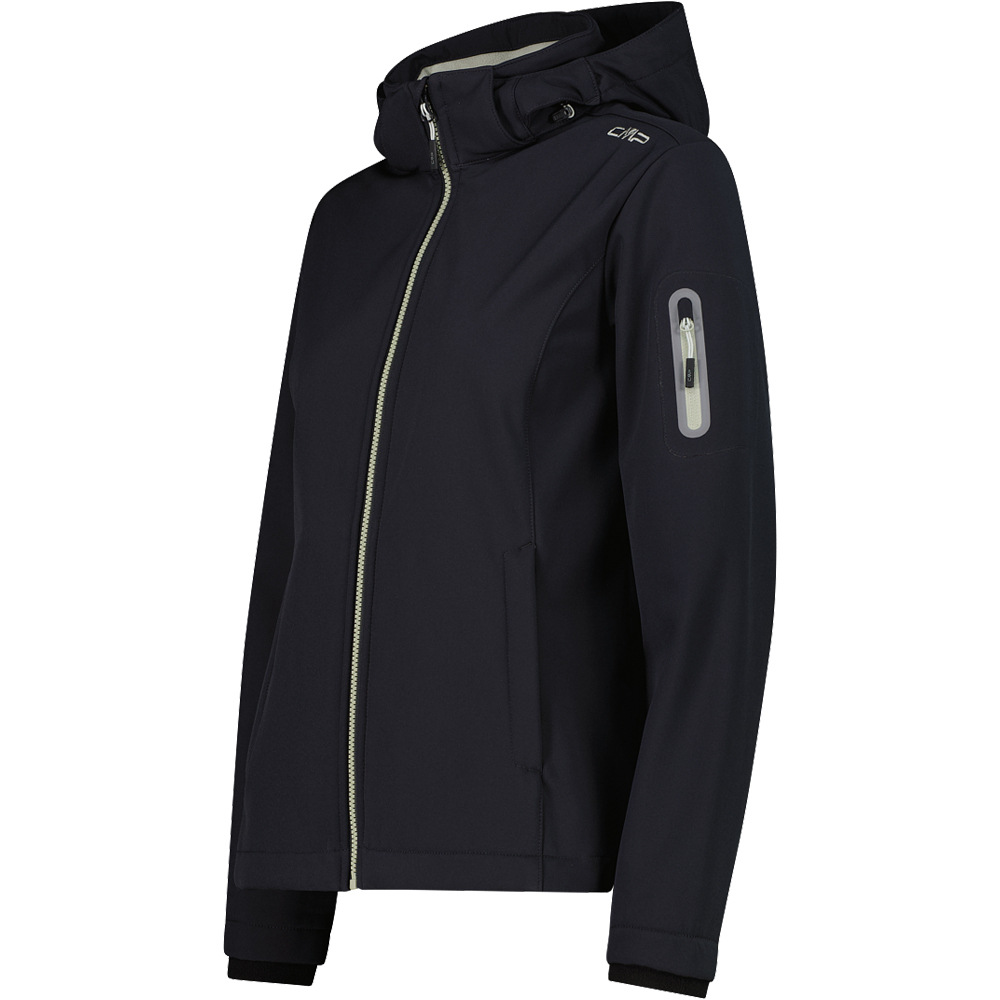 Cmp chaqueta softshell mujer WOMAN JACKET ZIP HOOD vista detalle