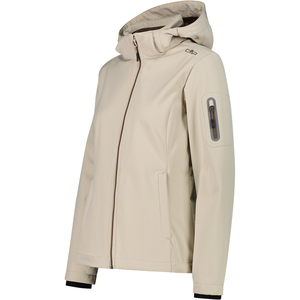 Cmp chaqueta softshell mujer WOMAN JACKET ZIP HOOD vista detalle