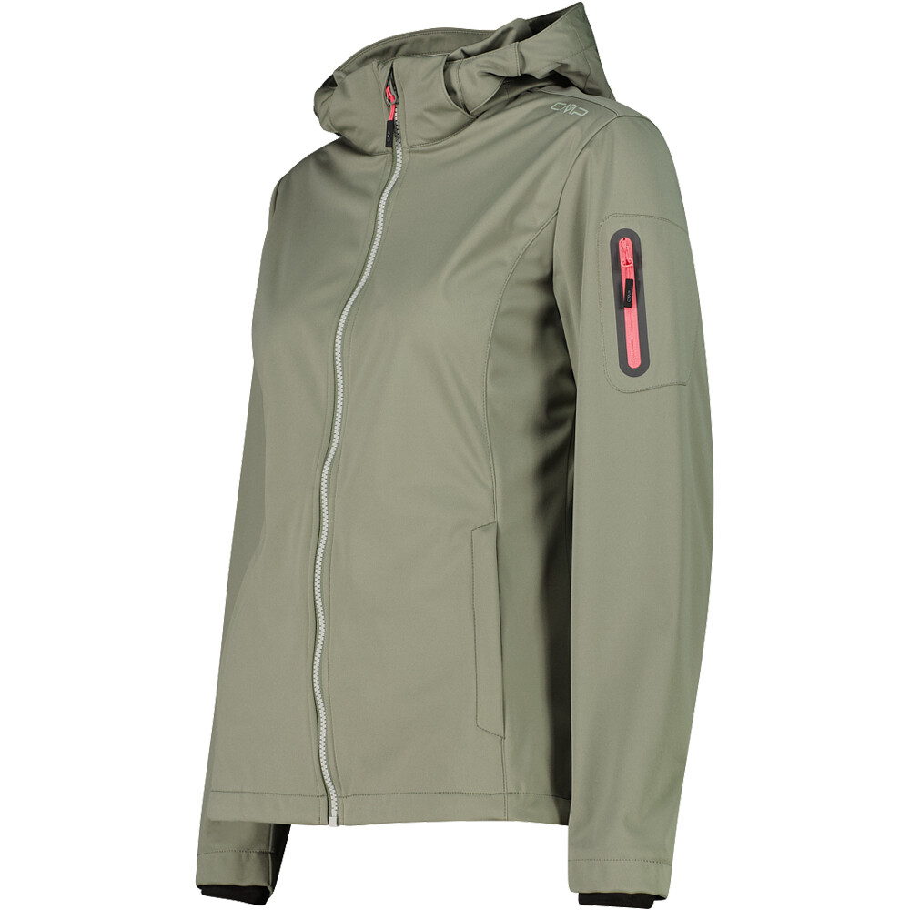 Cmp chaqueta softshell mujer WOMAN JACKET ZIP HOOD vista detalle