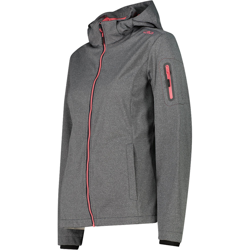 Cmp chaqueta softshell mujer WOMAN JACKET ZIP HOOD vista detalle