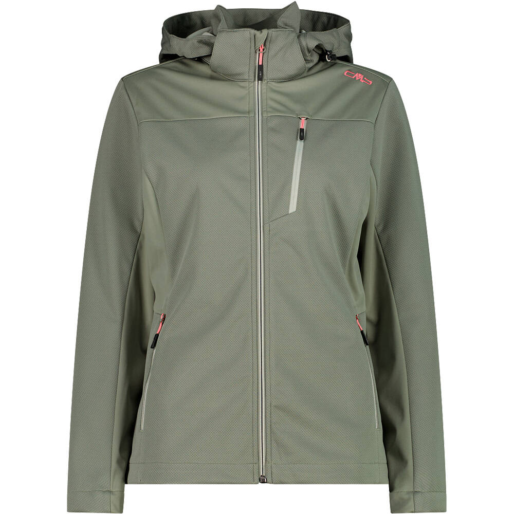 Cmp chaqueta softshell mujer WOMAN JACKET ZIP HOOD vista frontal