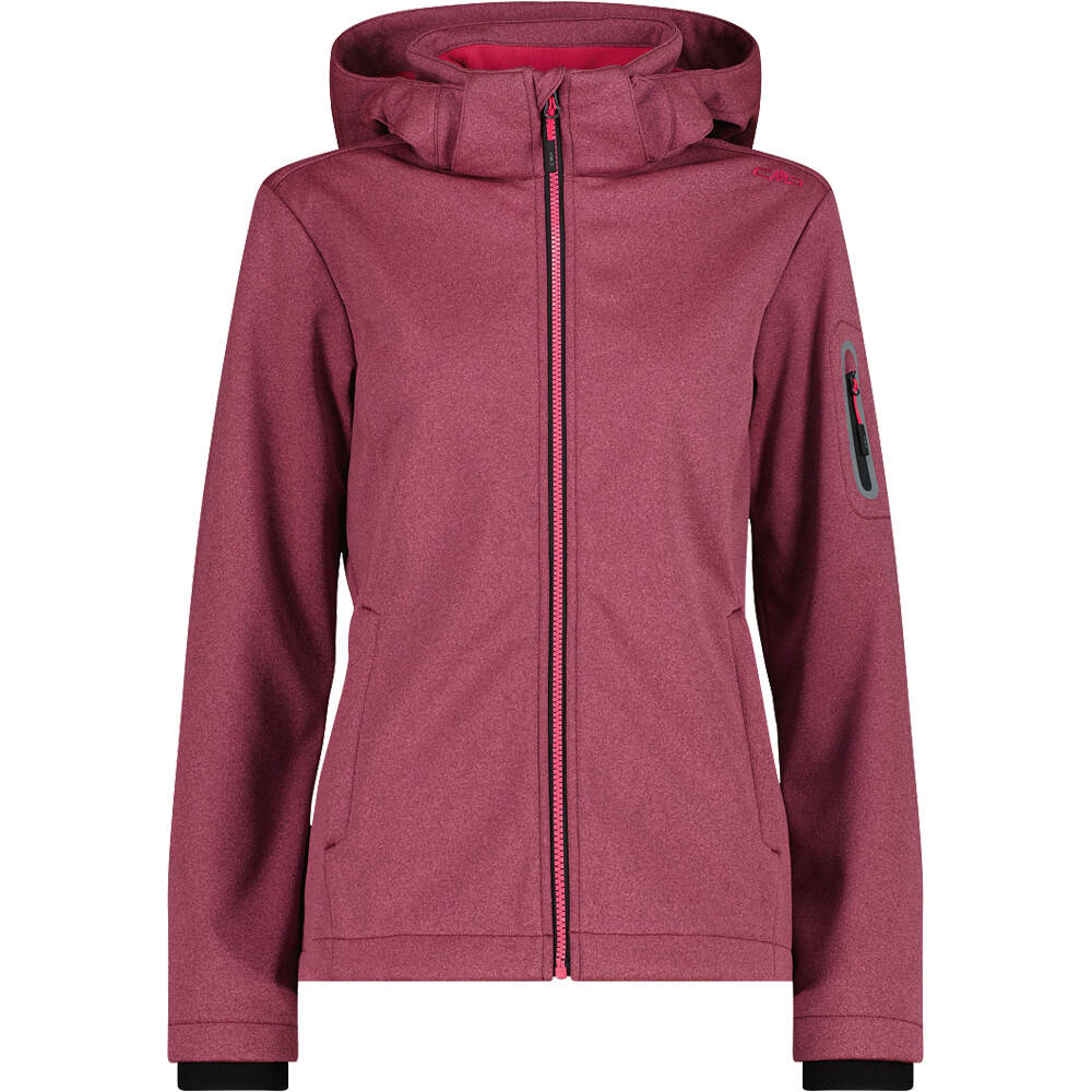 Cmp chaqueta softshell mujer WOMAN JACKET ZIP HOOD vista frontal