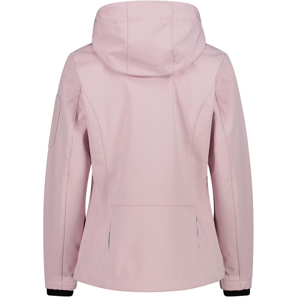 Cmp chaqueta softshell mujer WOMAN JACKET ZIP HOOD vista trasera