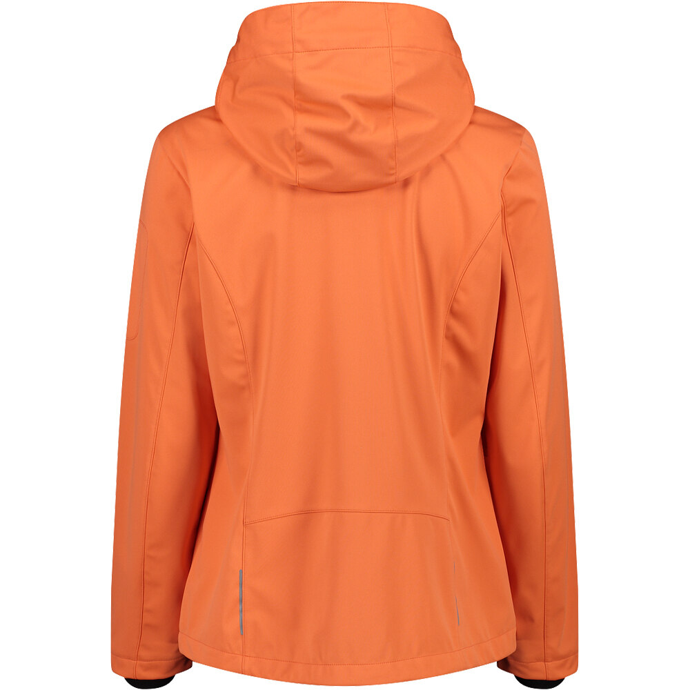 Cmp chaqueta softshell mujer WOMAN JACKET ZIP HOOD vista trasera