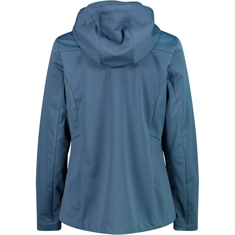 Cmp chaqueta softshell mujer WOMAN JACKET ZIP HOOD vista trasera