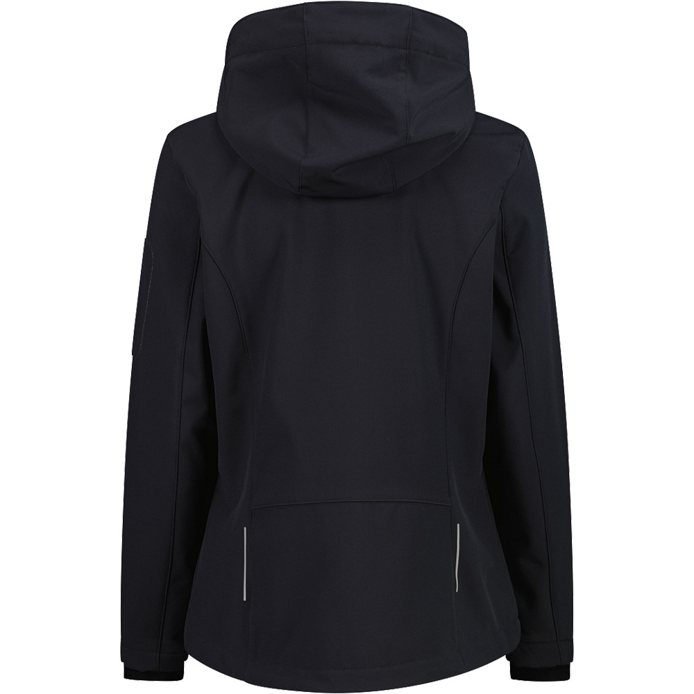 Cmp chaqueta softshell mujer WOMAN JACKET ZIP HOOD vista trasera