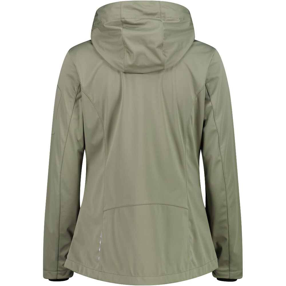 Cmp chaqueta softshell mujer WOMAN JACKET ZIP HOOD vista trasera