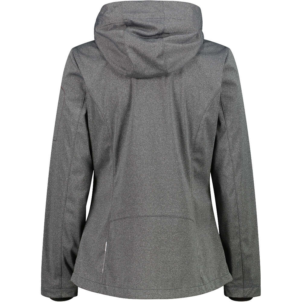 Cmp chaqueta softshell mujer WOMAN JACKET ZIP HOOD vista trasera