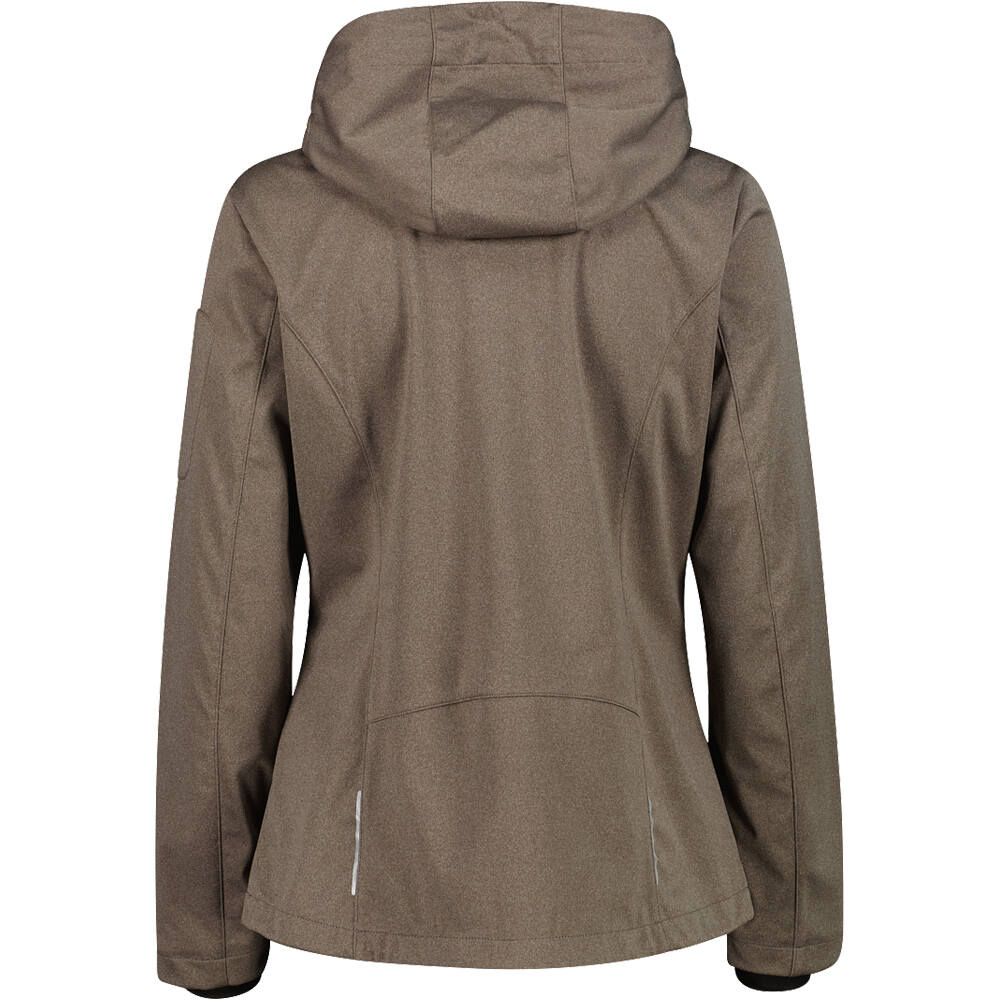 Cmp chaqueta softshell mujer WOMAN JACKET ZIP HOOD vista trasera
