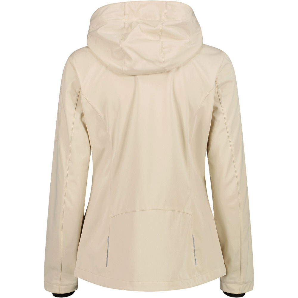 Cmp chaqueta softshell mujer WOMAN JACKET ZIP HOOD vista trasera