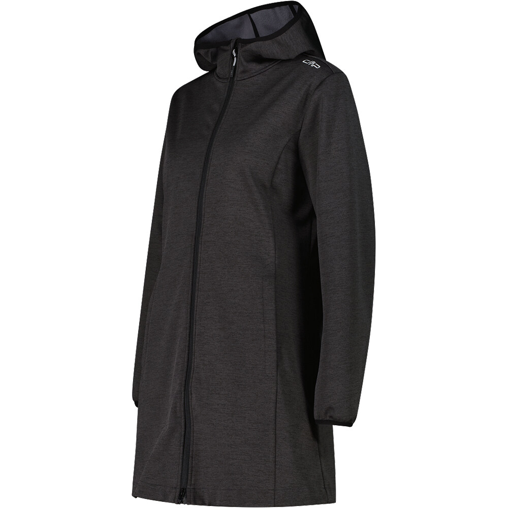 Cmp chaqueta softshell mujer WOMAN PARKA FIX HOOD vista detalle