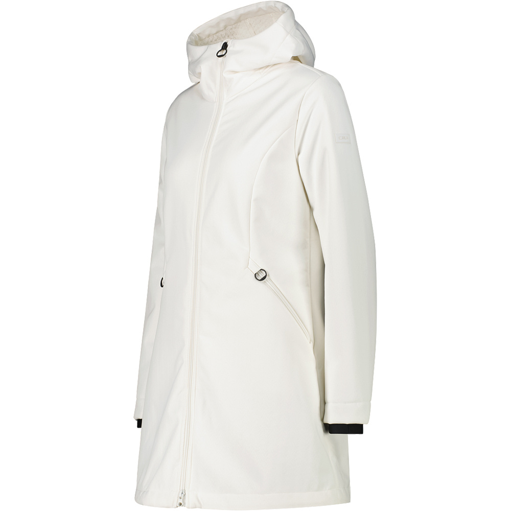 Cmp chaqueta softshell mujer WOMAN PARKA FIX HOOD vista detalle