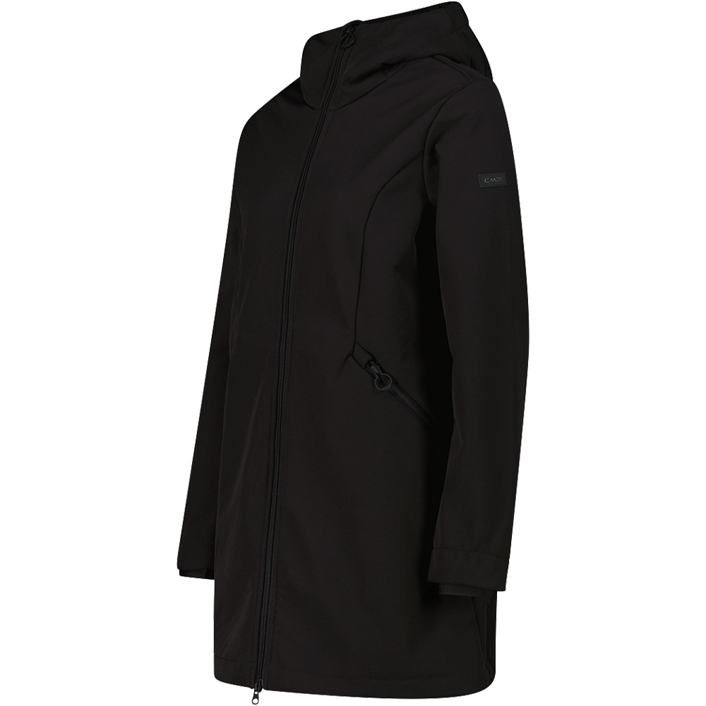 Cmp chaqueta softshell mujer WOMAN PARKA FIX HOOD vista detalle