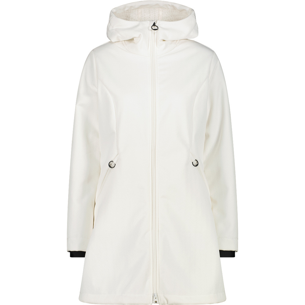 Cmp chaqueta softshell mujer WOMAN PARKA FIX HOOD vista frontal
