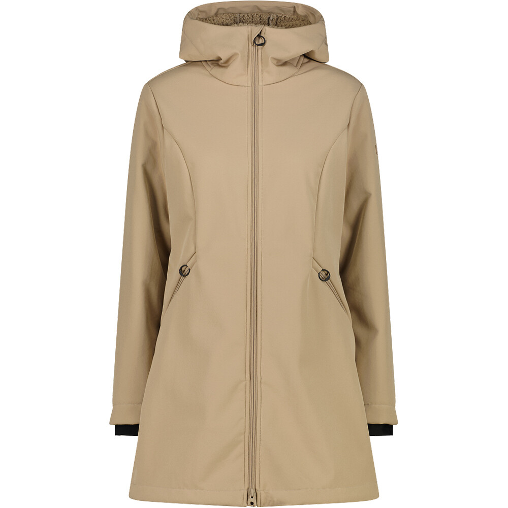 Cmp chaqueta softshell mujer WOMAN PARKA FIX HOOD vista frontal
