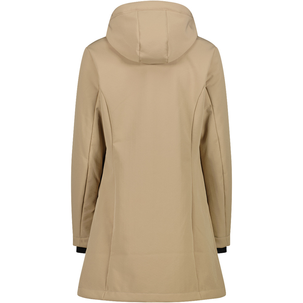Cmp chaqueta softshell mujer WOMAN PARKA FIX HOOD vista trasera