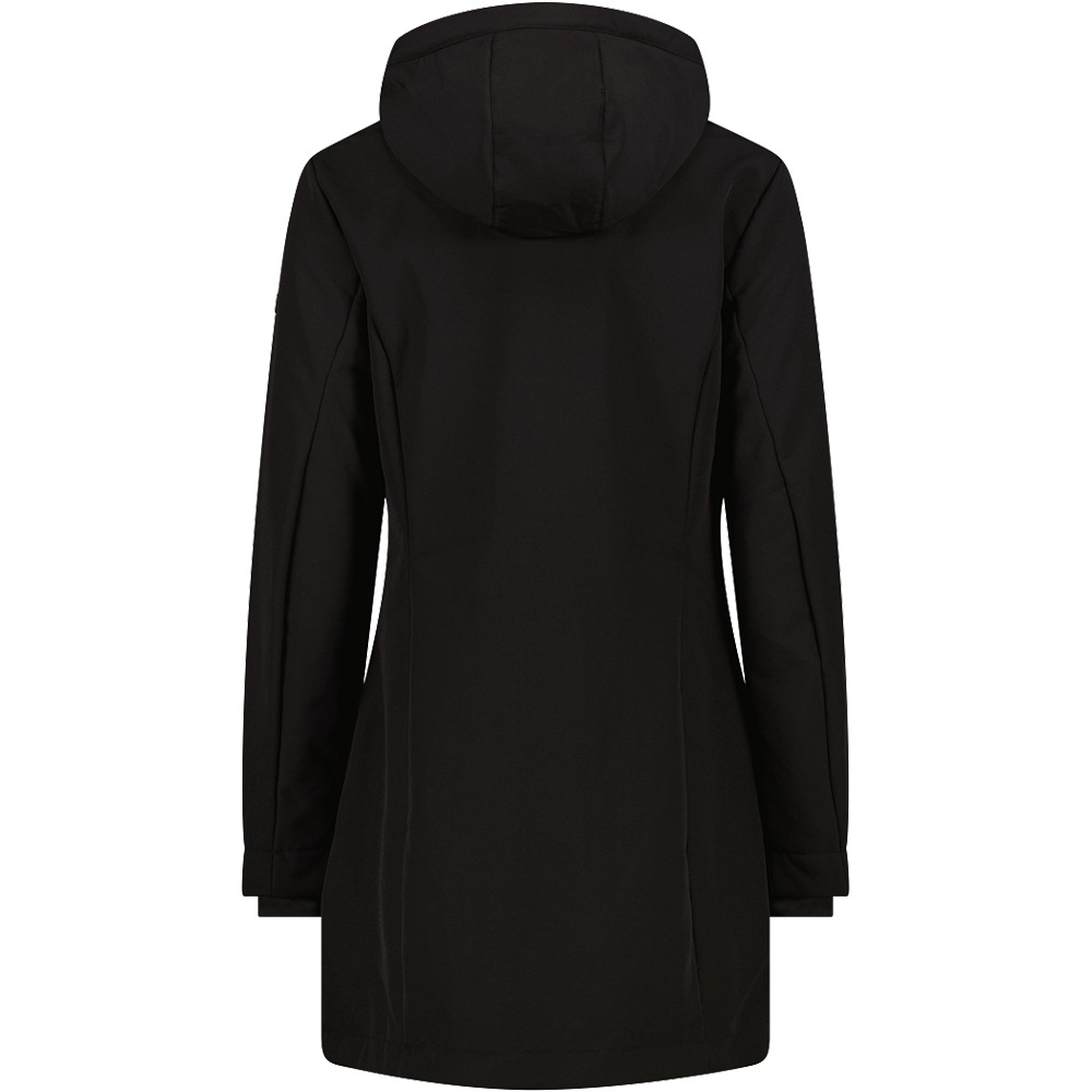 Cmp chaqueta softshell mujer WOMAN PARKA FIX HOOD vista trasera