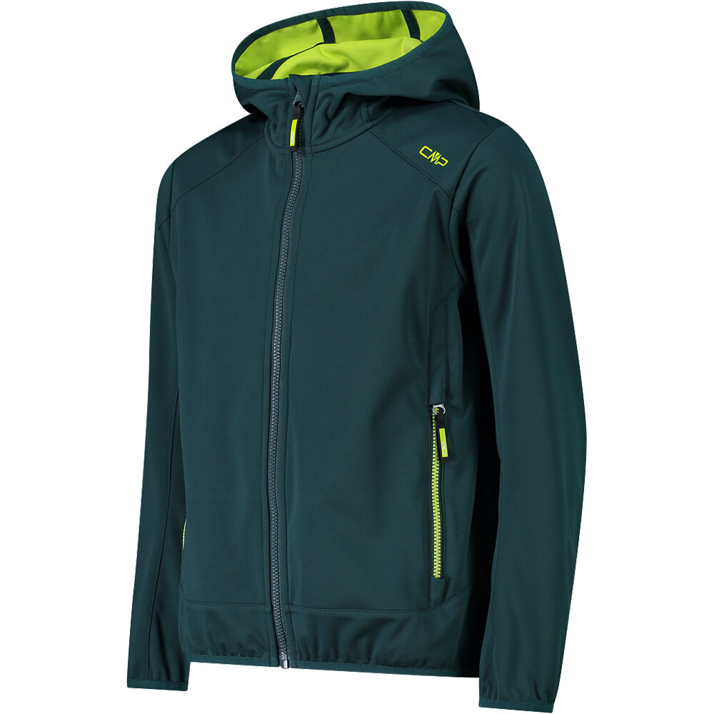Cmp chaqueta softshell niño KID JACKET FIX HOOD vista detalle