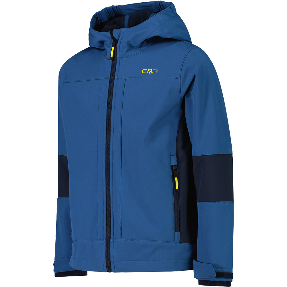 Cmp chaqueta softshell niño KID JACKET FIX HOOD vista detalle