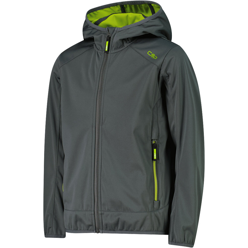 Cmp chaqueta softshell niño KID JACKET FIX HOOD vista detalle