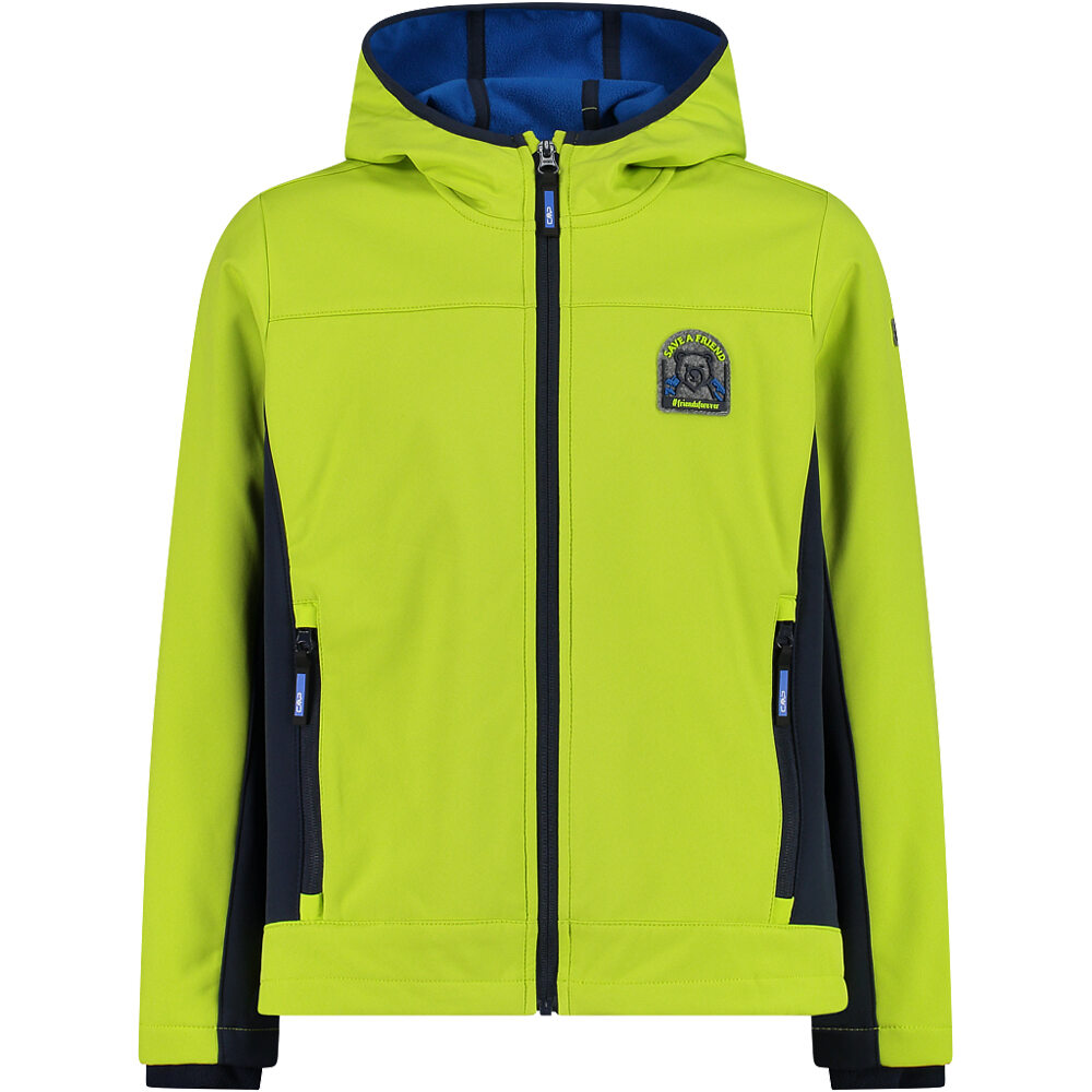 Cmp chaqueta softshell niño KID JACKET FIX HOOD vista frontal