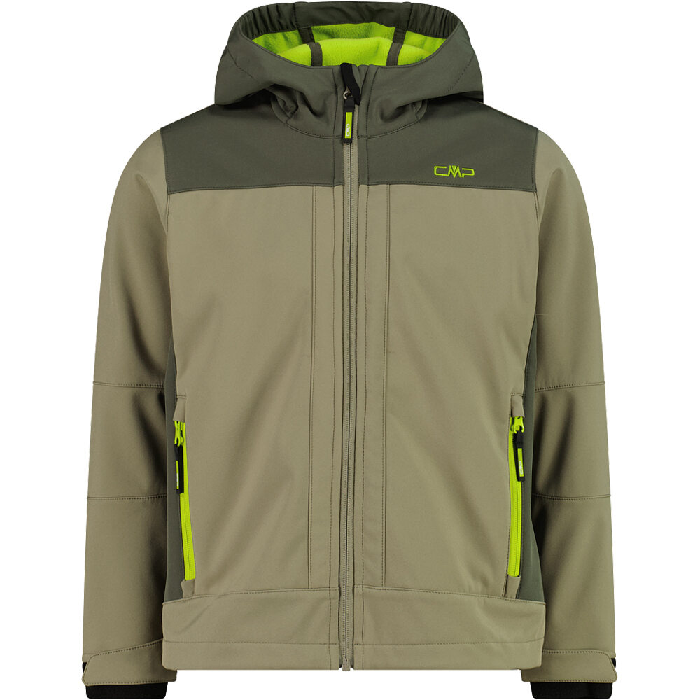 Cmp chaqueta softshell niño KID JACKET FIX HOOD vista frontal