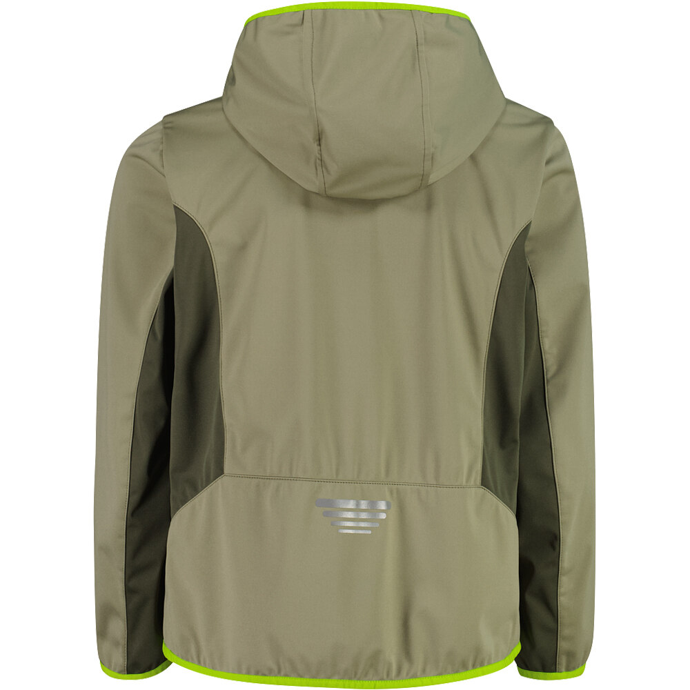 Cmp chaqueta softshell niño KID JACKET FIX HOOD vista trasera
