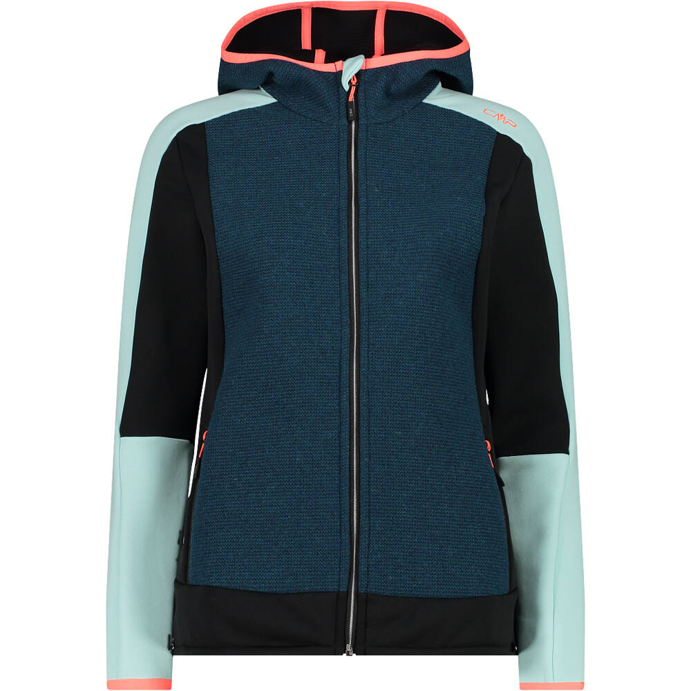 Cmp forro polar mujer WOMAN JACKET FIX HOOD vista frontal