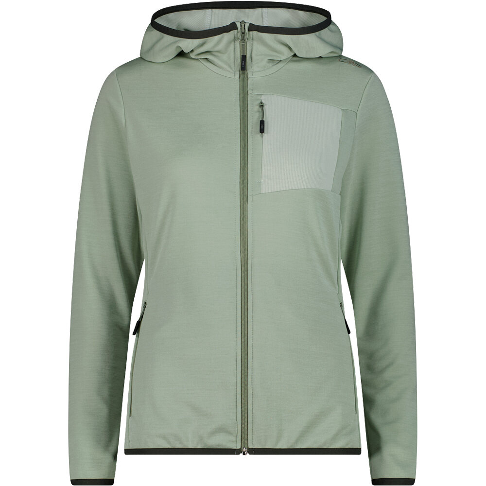 Cmp forro polar mujer WOMAN JACKET FIX HOOD vista frontal