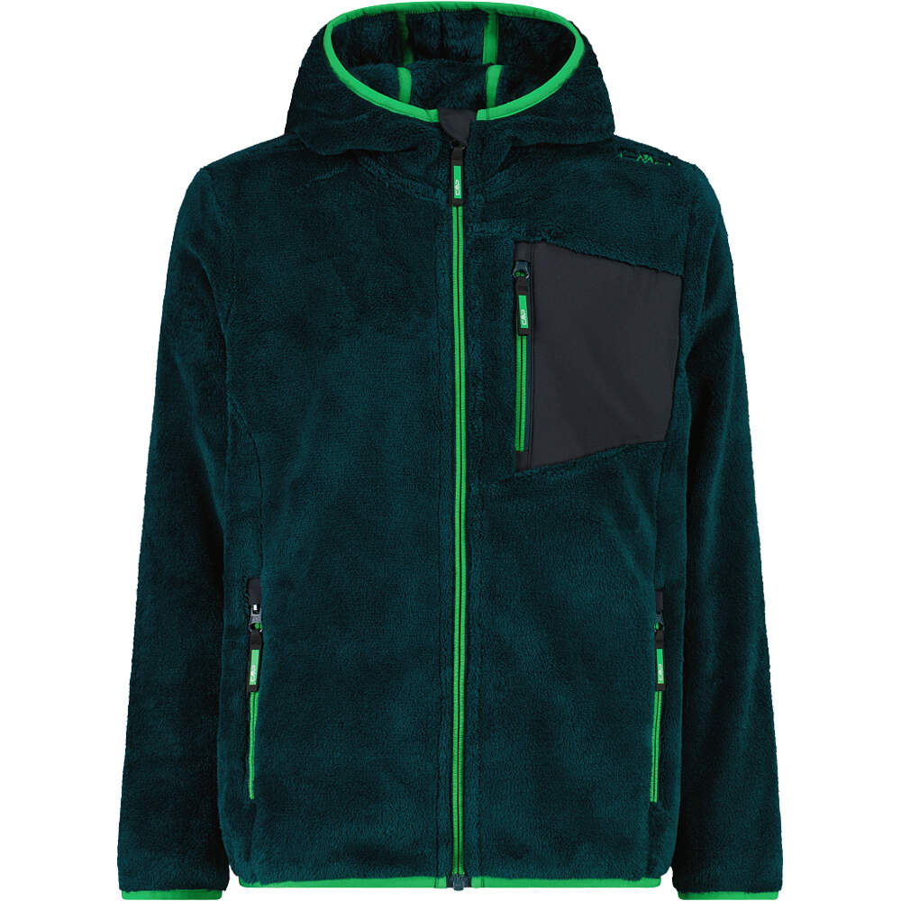 Cmp forro polar niño KID JACKET FIX HOOD vista frontal