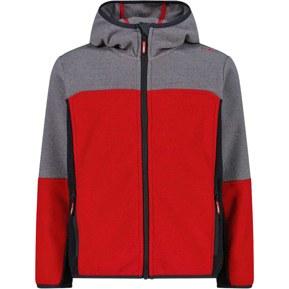 Cmp forro polar niño KID JACKET FIX HOOD vista frontal
