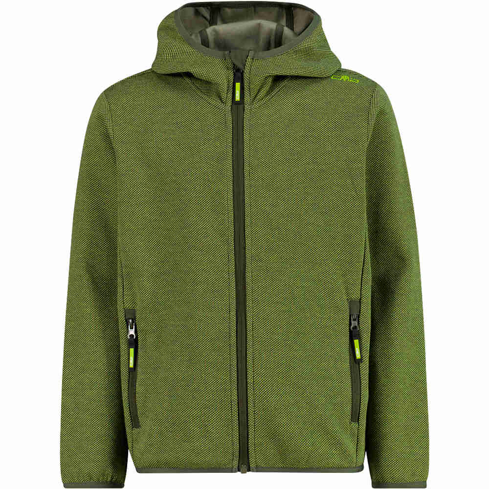 Cmp forro polar niño KID JACKET FIX HOOD vista frontal