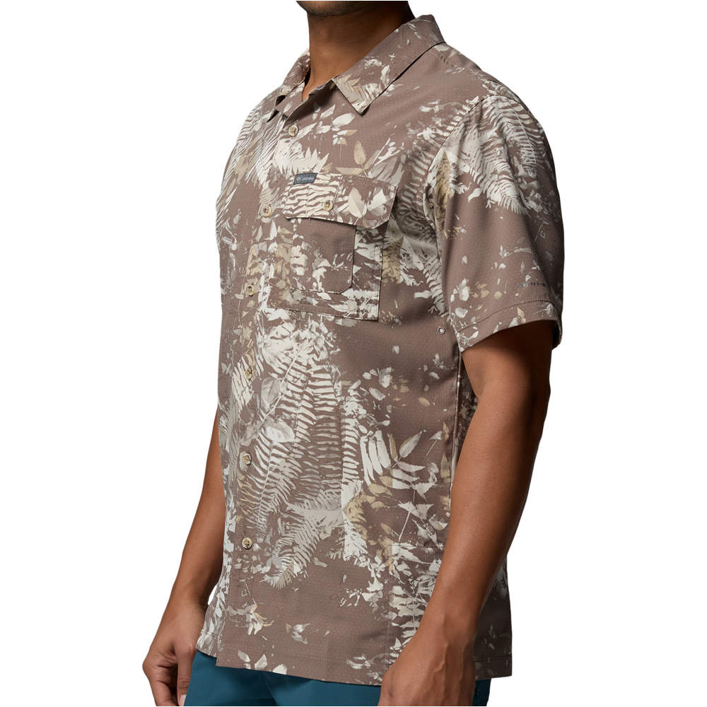 Columbia camisa montaña manga corta hombre Tech Trail Utility Printed Woven SS vista detalle