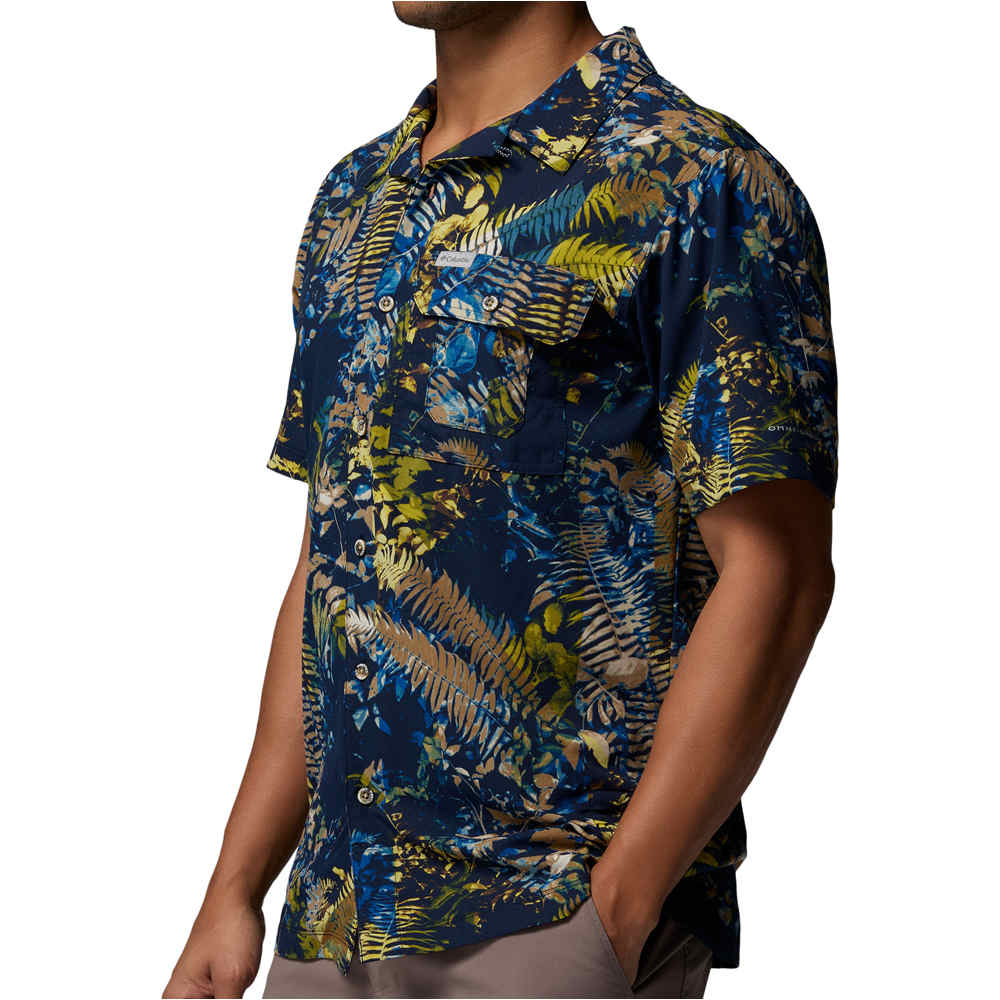 Columbia camisa montaña manga corta hombre Tech Trail Utility Printed Woven SS vista detalle