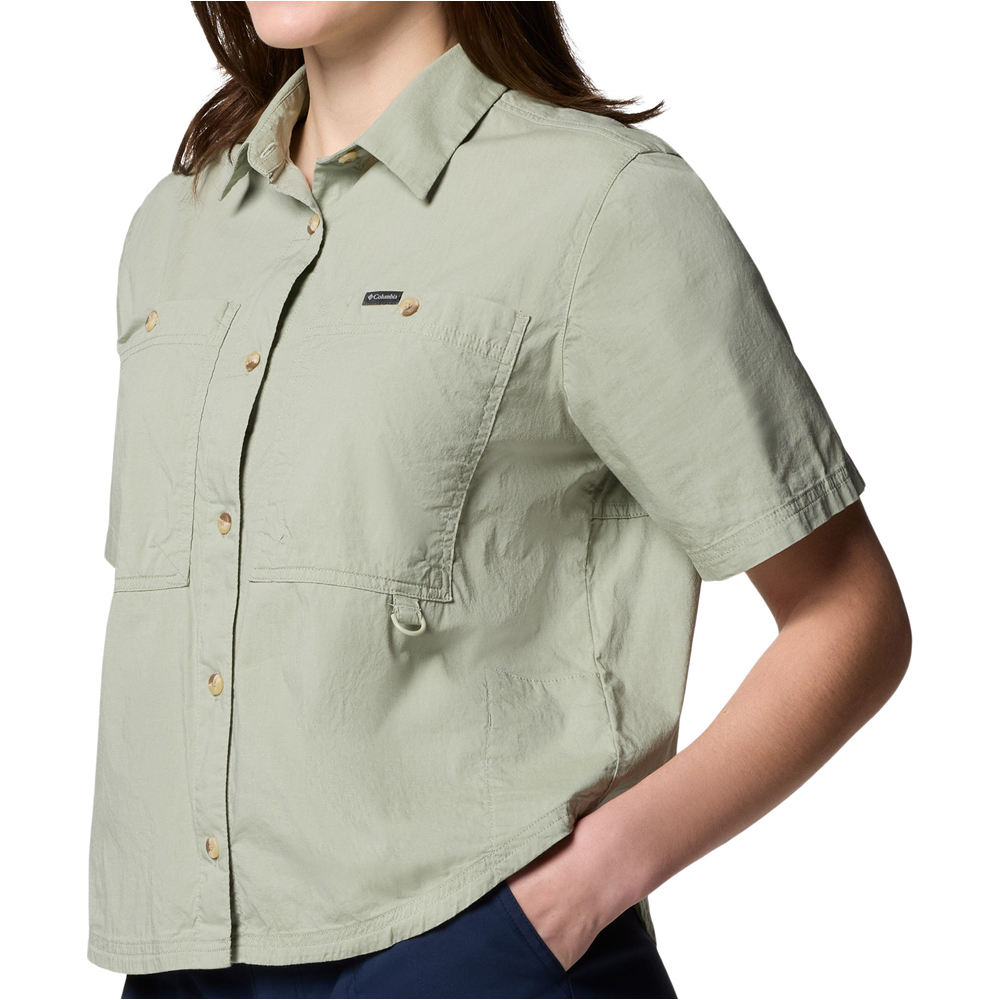 Columbia camisa montaña manga corta mujer Brea Falls Woven SS vista detalle