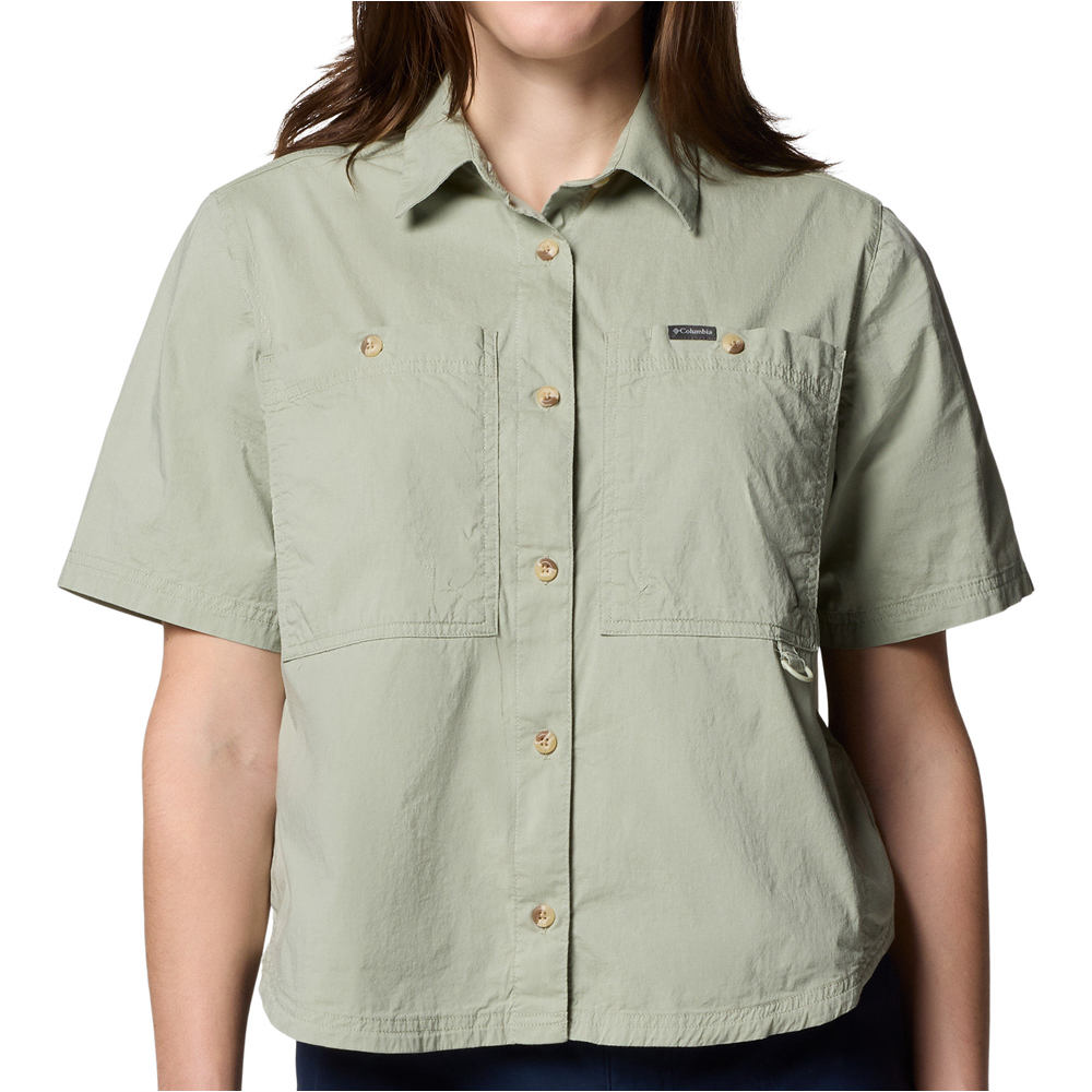 Columbia camisa montaña manga corta mujer Brea Falls Woven SS vista frontal